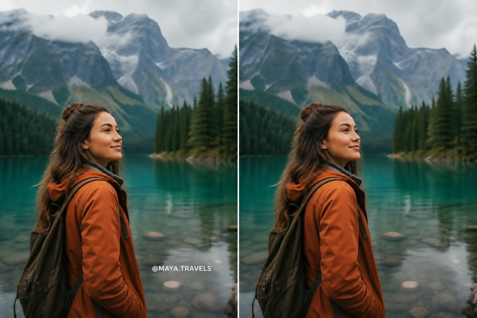 Before and after removing a TikTok watermark from video